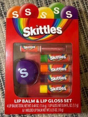 Skittles Lip Balm & Lip Gloss Set - Multi-Color